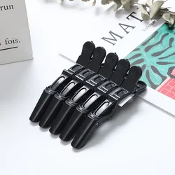 Salon - Grade Alligator Hair Clips - Set of 5 Styling Clamps (Black)