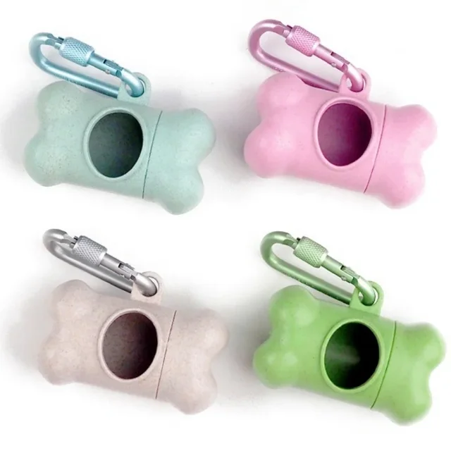Pet Dog Poop Bag Bone Shape Dispenser Waste Garbage Carrier Holder Dispensers Poop Bag Dogs Trash Cleaning Tool Dog Pet Products 2