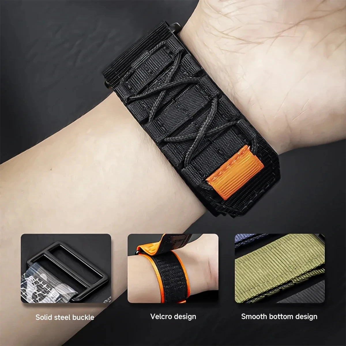 Enhanced Nylon Strap - Quick Fit Sports Bracelet for Galaxy Watch 7 Ultra 47mm