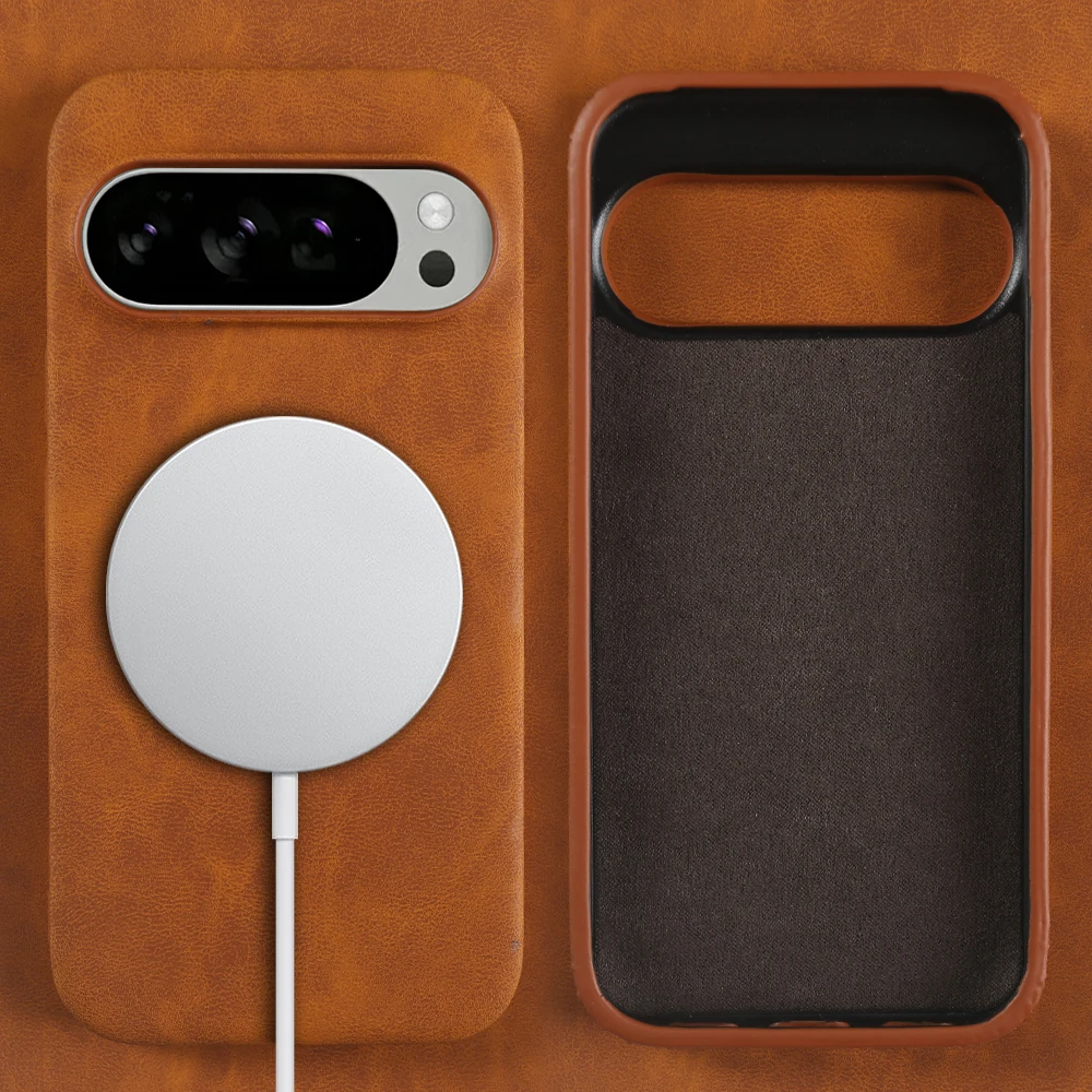 Luxury Magnetic Leather Case - Premium Full Protection Magsafe Shockproof Cover