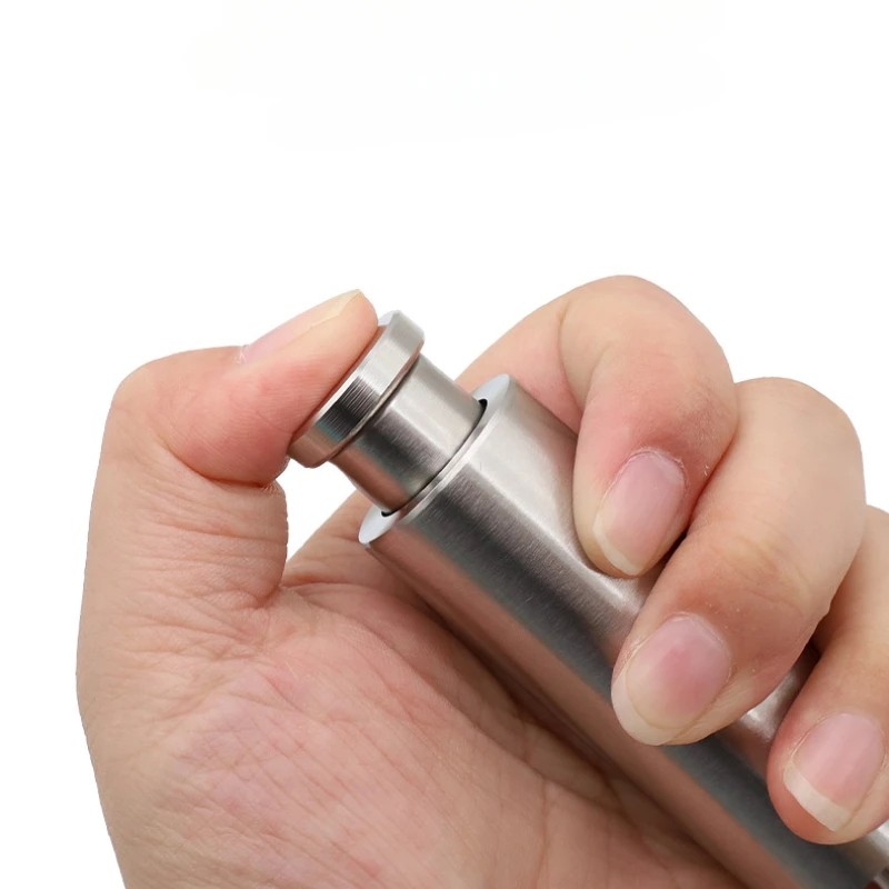 Salt And Pepper Grinder Nut Spice Grinder Pepper Grinder Herb Spice Grinder 1Pcs Portable Pepper Mill Stainless Steel Manual Thumb Push Novelty Salt Spices Pepper Grinder Home Barbecue Kitchen Accessories