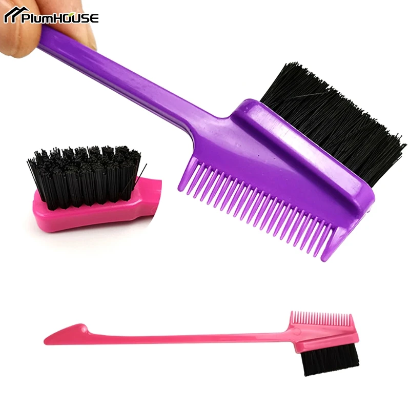 

2 In1 Multifunction Hair Edge Brush Double-headed Brow Brush Professional Hair Comb Eyebrow Brushes Cosmetic Tool