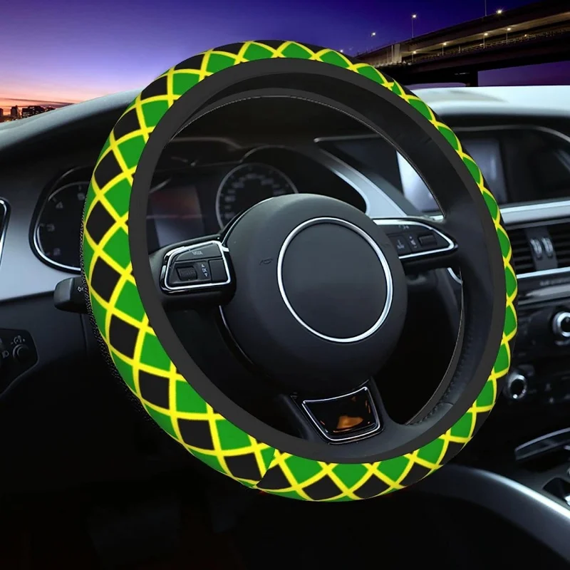 CarJamaicanFlagUniversalProtectorStretchAccessoriesSteering