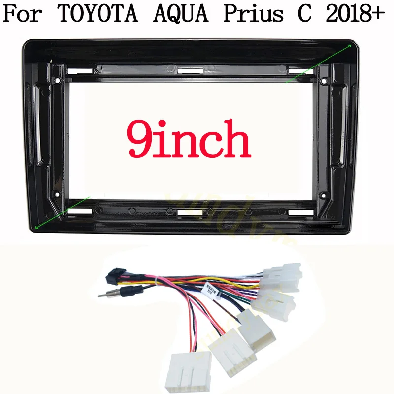 

9-дюймовая 2din Автомобильная панель Fascia Для TOYOTA AQUA Prius C, двойная Din Автомобильная рама для DVD-плеера, установка для приборной панели