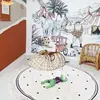 White Fluffy Carpet For Living Room Hairy Nursery Play Mat For Children Soft White Foot Mat  Dot Plush Bedroom Rug With Tasselsl 2