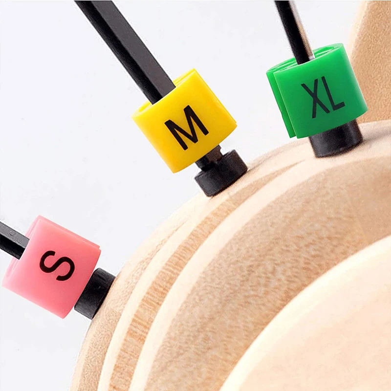Coat Hanger Sizer Tag Plastic Garment SizeMarker Tags Rings 100pcs For Clothes Shop Store Hanger XS S M L XL 3XL-5XL clothes hanger hang tags