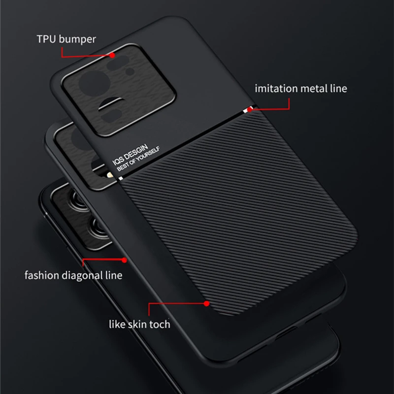 Leather Magnetic Slim Texture Phone Case Cover