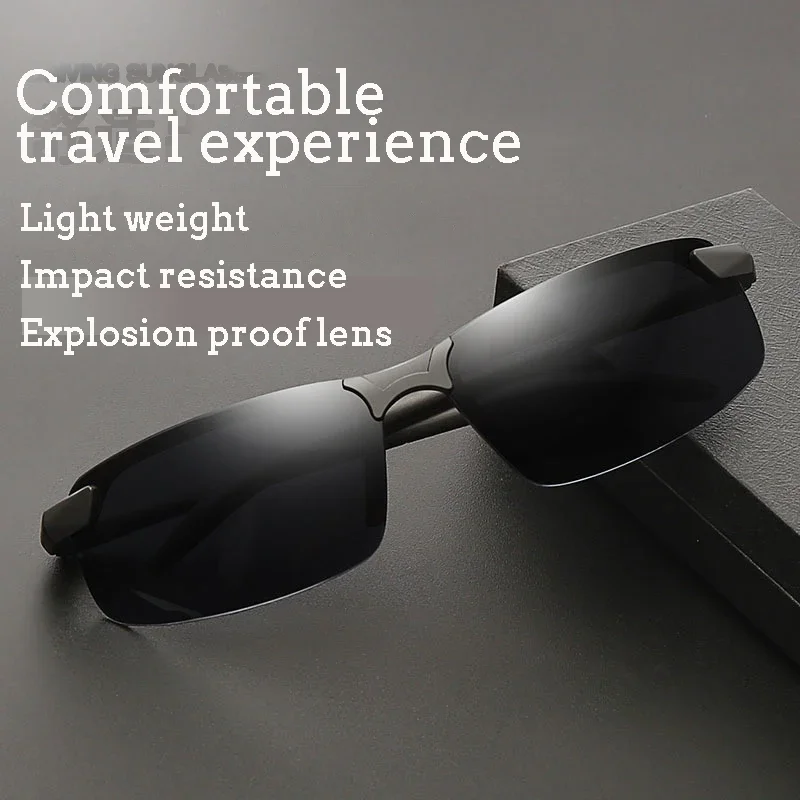 Photochromic Sunglasses Men Polarized Driving Chameleon Glasses Male Change Color Sun Glasses Day Night Vision Driver's Eyewear