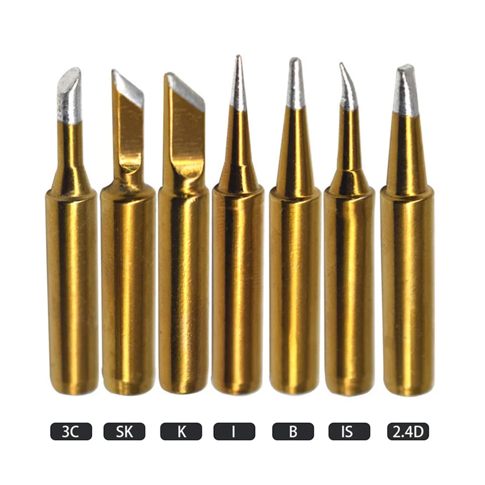 1pc Gold Color 900M-T Type Welding Tips Lead-Free Welding Solder Tip Soldering Iron Head Welding Soldering Accessories