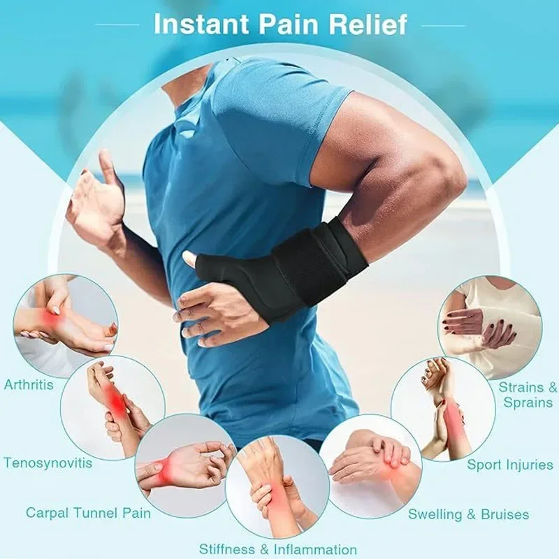 Guante de mano para alivio del túnel carpiano, paquete de terapia caliente y fría con relleno de Gel, Palm cold and hot compress