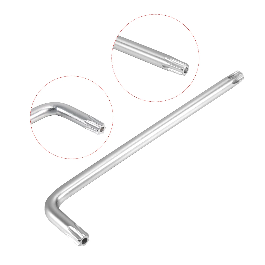 T10 T15 T20 T25 T27 T30 T40 T45 T50 Lange Manipulationssichere Torx-schlüssel Stern Schlüssel Bit Schlüssel L-förmigen Schlüssel Vernickelt Reparatur Werkzeuge – Detail 5