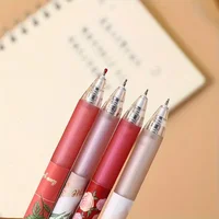 4Pcs Vintage Rose Retractable Ballpoint Pens Medium Tip Black Ink a Must-Have Stationery Suitable for School OfficeEveryday Use 3