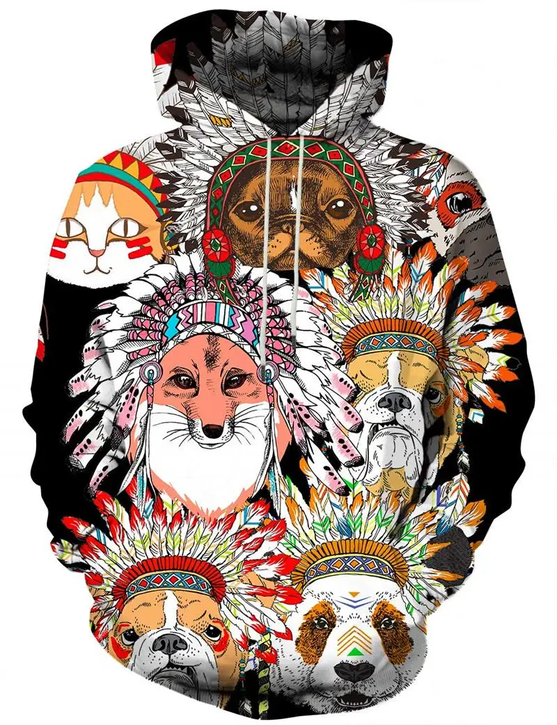 thumbnail image 1 of Nuevas sudaderas con capucha con estampado 3D completo e interesante para hombre, sudaderas con capucha de moda callejera Harajuku, sudaderas unisex de otoño para deportes al aire libre esenciales, 1 of 4