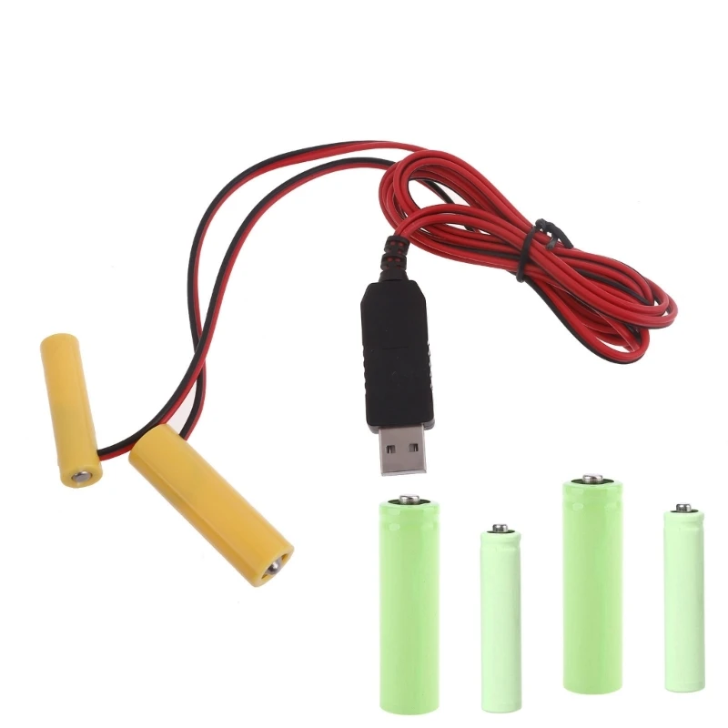 

1 in 2 USB Power Supply 4.5V AAA+AA Eliminators Switches for LED Light Dropship