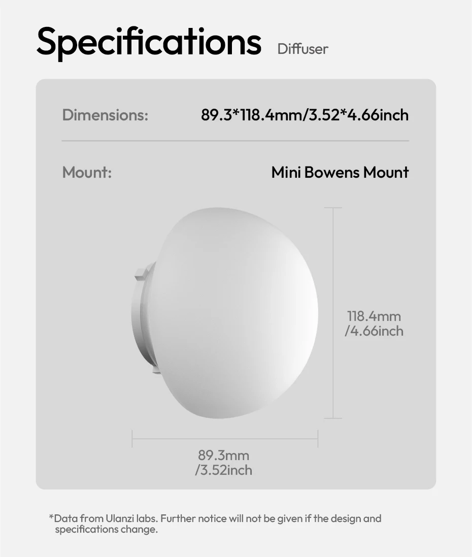 65W Cube Light COB Light 2700-6500K Mini Bowens Mount COB Video Light Support Re