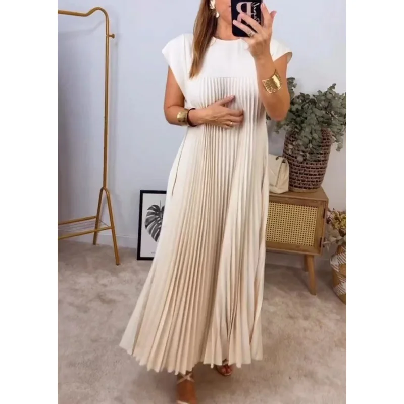 Summer Party Women Dress O Neck Elegant Long