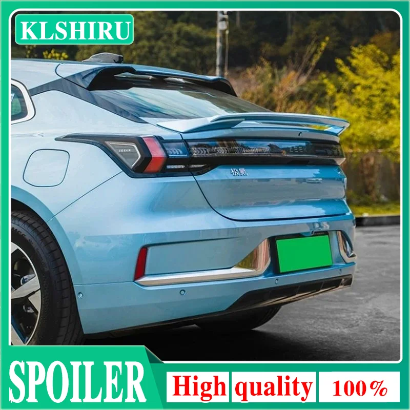 

For ZEEKR 001 2021-2023 Zeekr Car Accessories 1Pcs ABS Plastic Unpainted Color Rear Spoiler Wing Trunk Lid Cover Car Styling