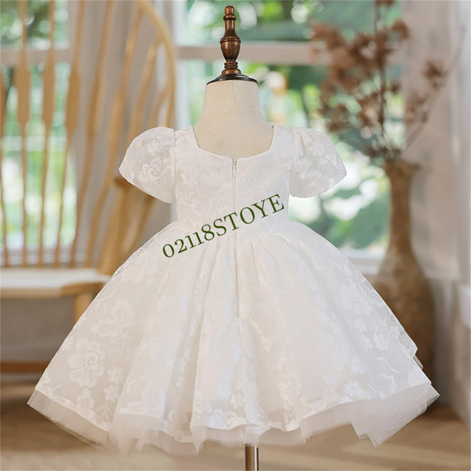 flower-girl-dress-for-wedding-kids-birthday-short-sleeve-a-line-ball-gown-knee-length-princess-bow-pearl-lace-dresses