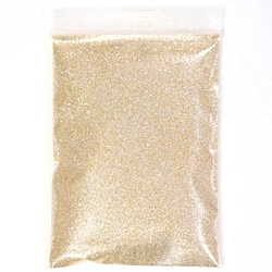 Laser Silver Holographic Chrome Nail Powder - Extra - Fine Glitter for Mirror Effect Nail Art, 50g (Gold champagne)