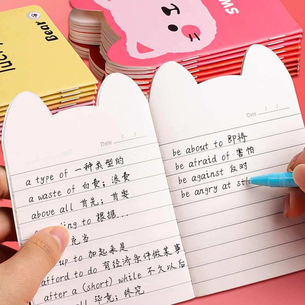 Student Notebook A7 120X85mm Cartoon Cute Mini Pocket Portable Diary Note Book Children's Small Prize Booklet 40Pages 20Pcs