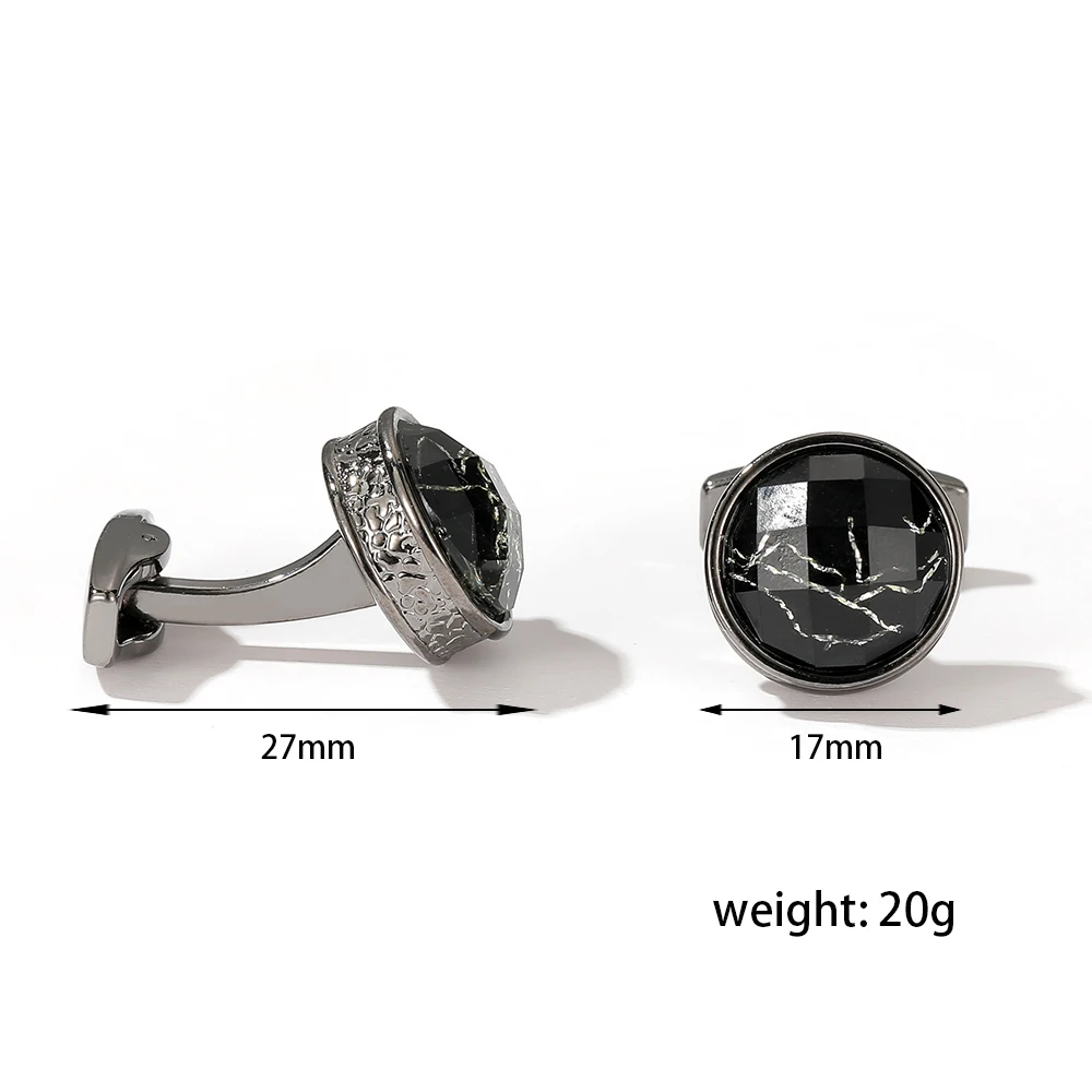 Cufflinks for Men TOMYE XK20S037 Casual Round Buttons Formal Business Dress Shirt Cuff Links for Wedding Gifts crystal cufflinks