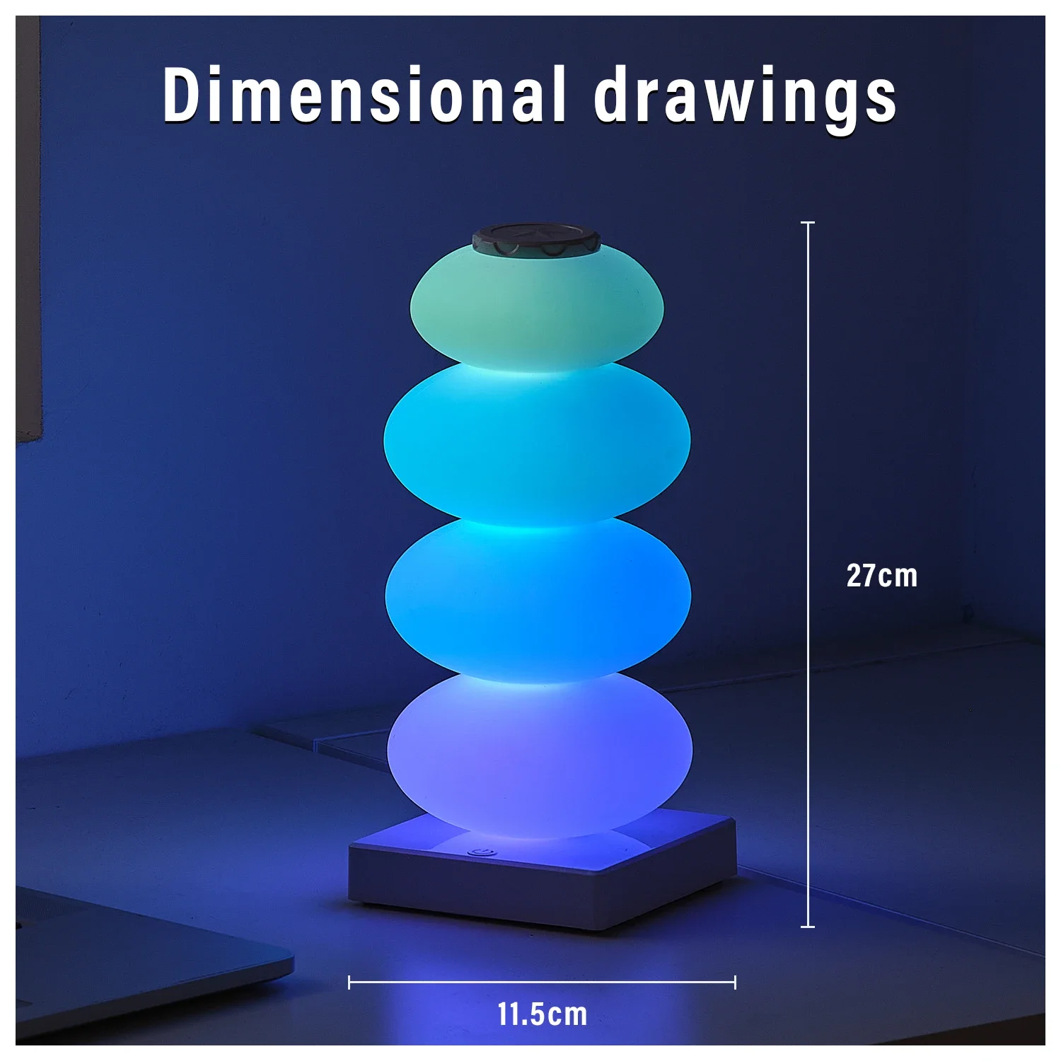 DIY color changing table lamp RGB 16 color LED light touch switch Multi step light Bedroom bedside table decorative light