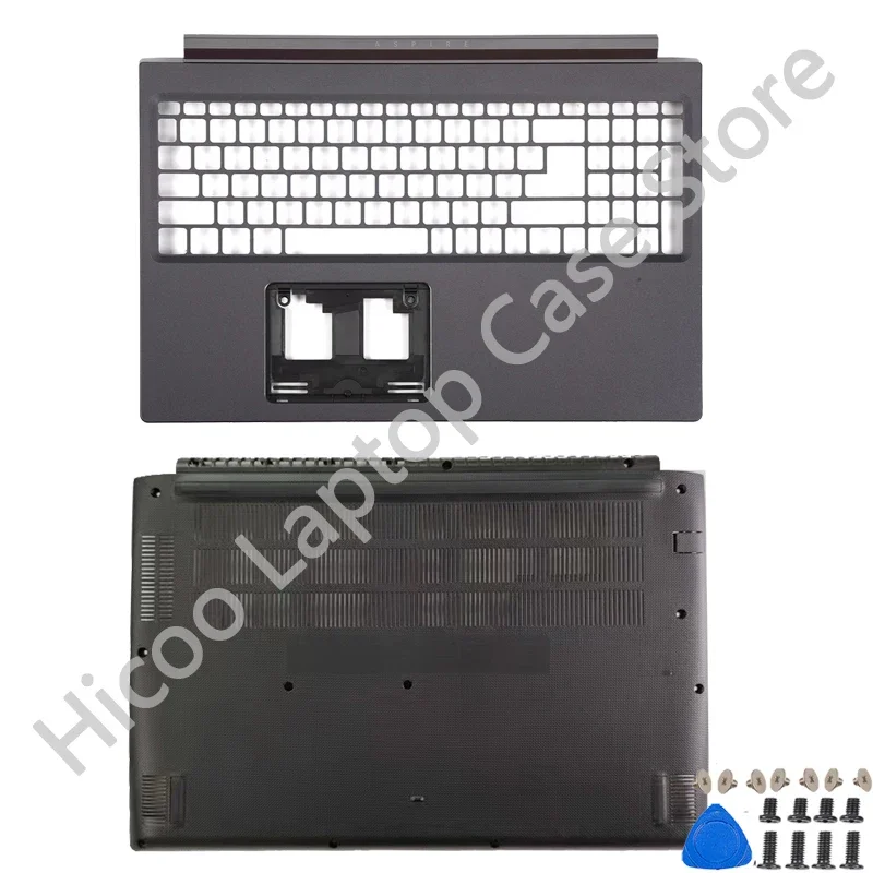 에이서 아스파이어 7 A715-75G N19C5 용 LCD 후면 커버, LCD 전면 베젤, 팜 쿠션, 하단 커버, 노트북 케이스 유지 보수