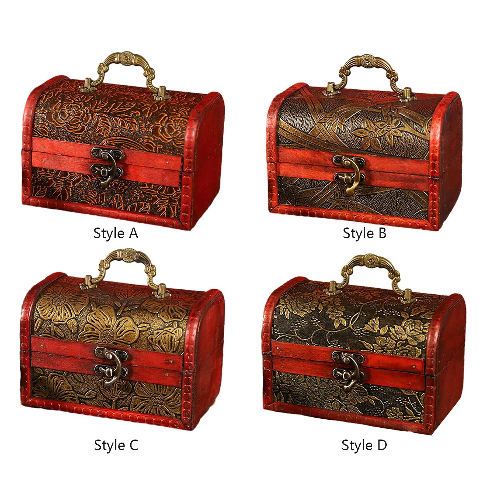 

Wood Treasure Chest Keepsake Box for Kids Prizes Playhouse Prop Party Favor