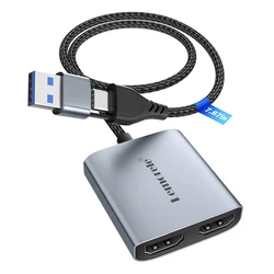 Lemorele USB 3.0 HDMI Video Capture Card for Game Streaming and Recording (Dual HDMI)