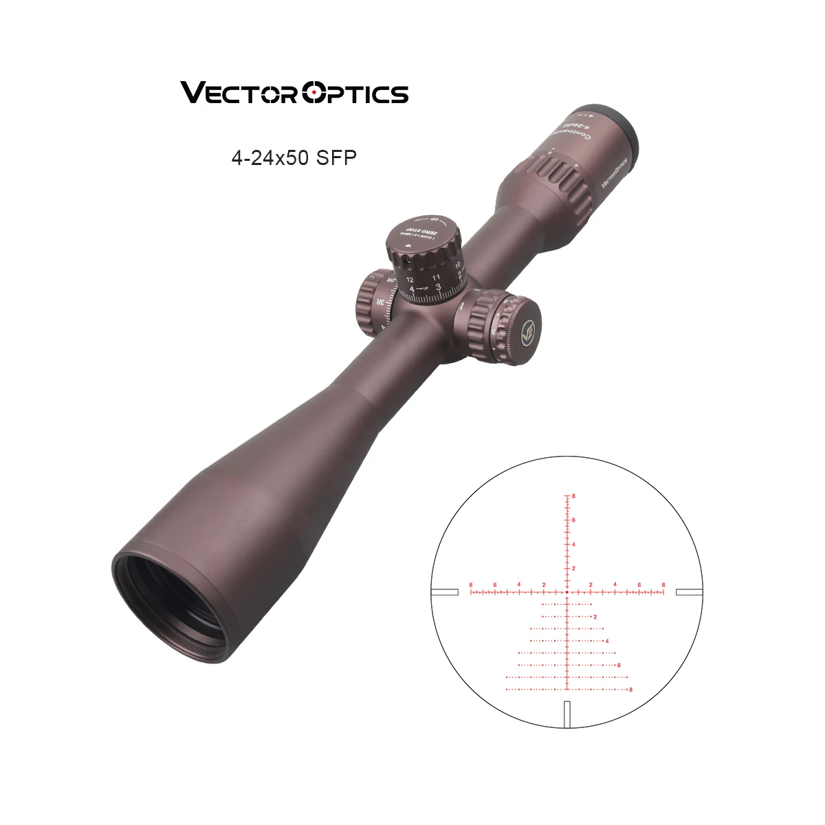 

Vector Optics Continental x6 4-24x50 FDE mira telescopic Tactical Long Range Scope Sight