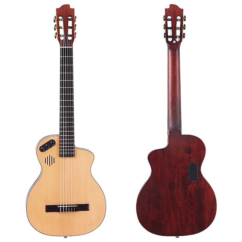 New Arrival 6 String Silent Electric Classical Guitar 39 Inch High Grade Natural Color Classic Guitar With EQ