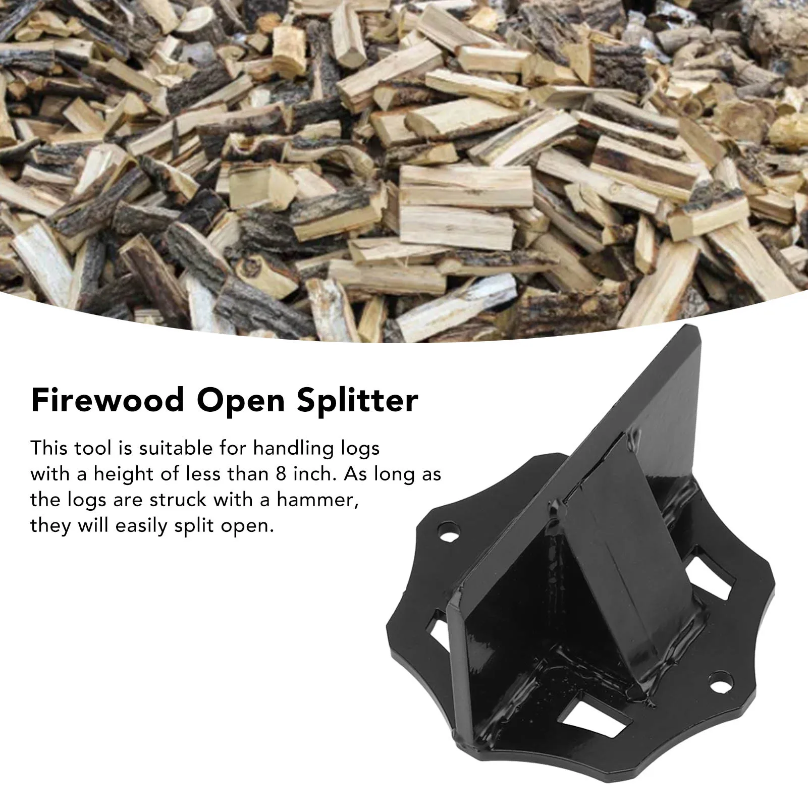 Firewood Splitter Portable Kindling Splitter Log Wood Splitting Opening Tool for Home Outdoor Camping Wood Splitting Tool