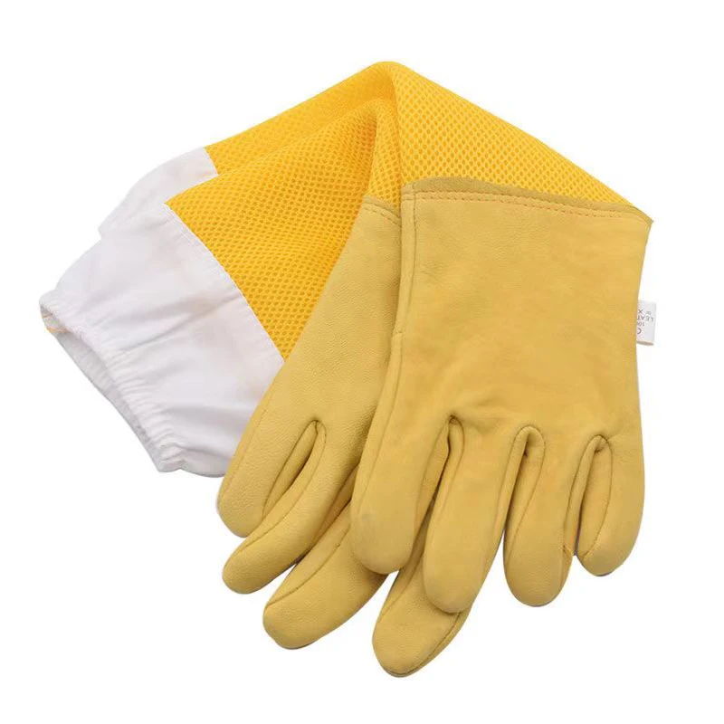 Beekeeper Gloves Beekeeping Tools Beekeeper Gloves Protective Sleeves Ventilated Professional Anti Bee for Apiculture