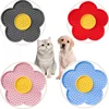 Pet Supplies Cat Licking Pad Sun Flower Shape Silicone Dog Licking Plate Cute Pet Slow Licking Mat dog bowl  cat bowl