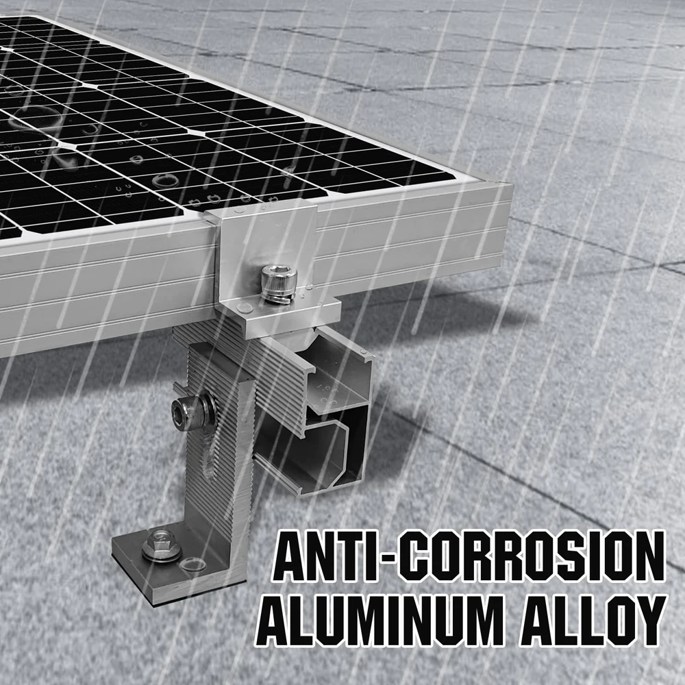 Solar Panel Roof Mounting Rails Photovoltaic Panel Solar Bracket Aluminium Rail Mid And End Clamp For Shingle Roof 30/35mm