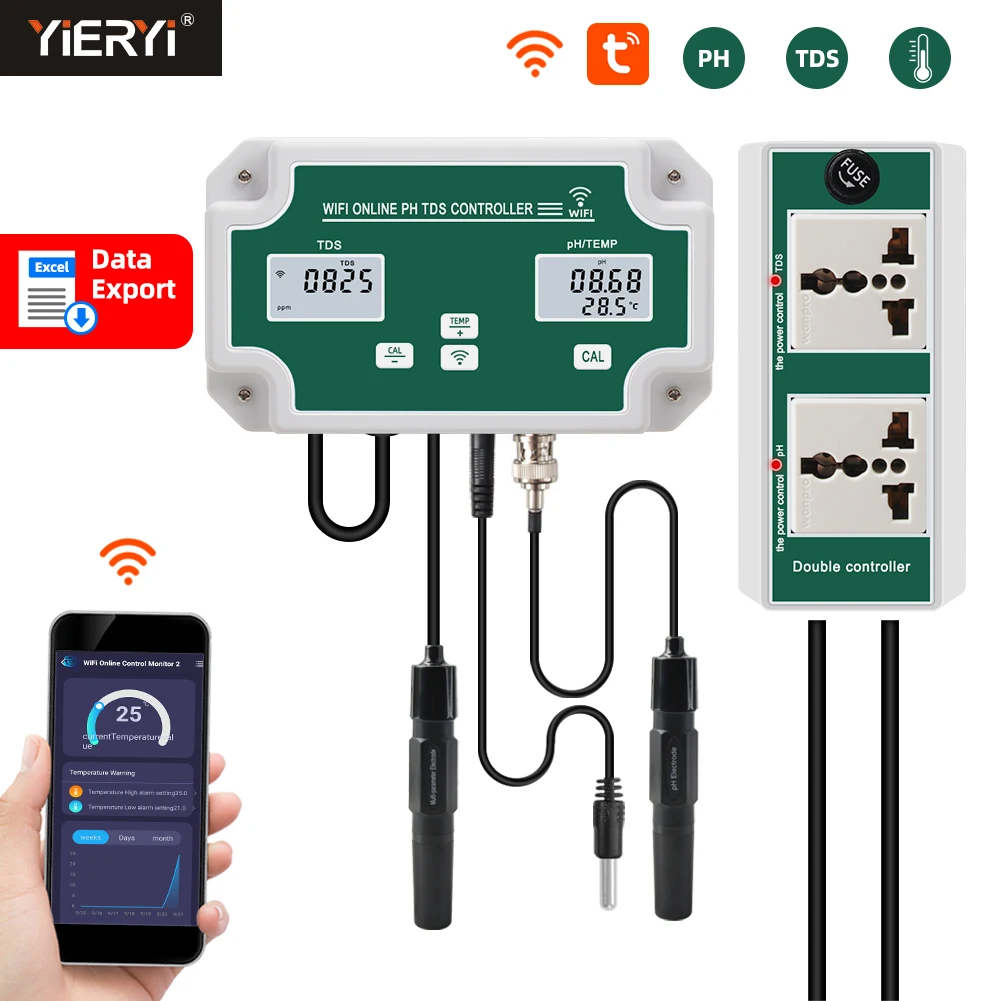 WiFiTempPHTDSppmMeter19990ppmDataLoggerControllerDrinking