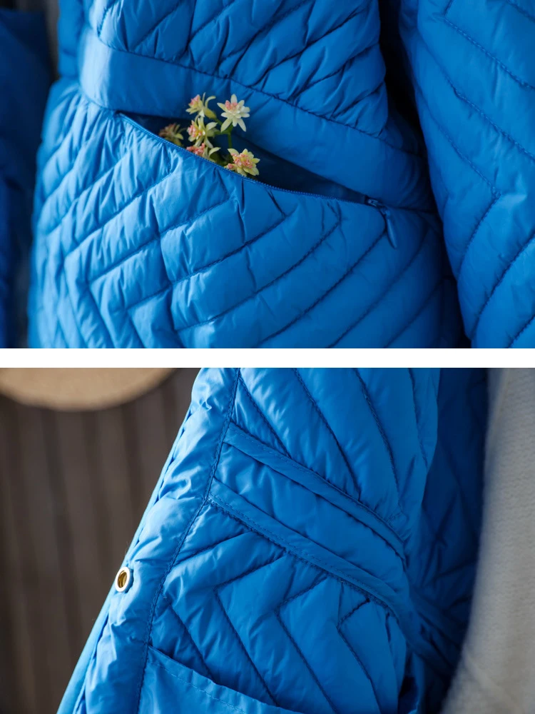 Streetwear Batwing sleeve down jacket Women's 2023 Autumn winter Oversized Ultra Light puffer coat warm Solid color INKEO 3O071