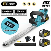 Taille-haie électrique sans fil Gisam 2000W 7200SPM, scie de taille-haie, tondeuse à gazon, outil de jardinage pour batterie Makita 18V 1
