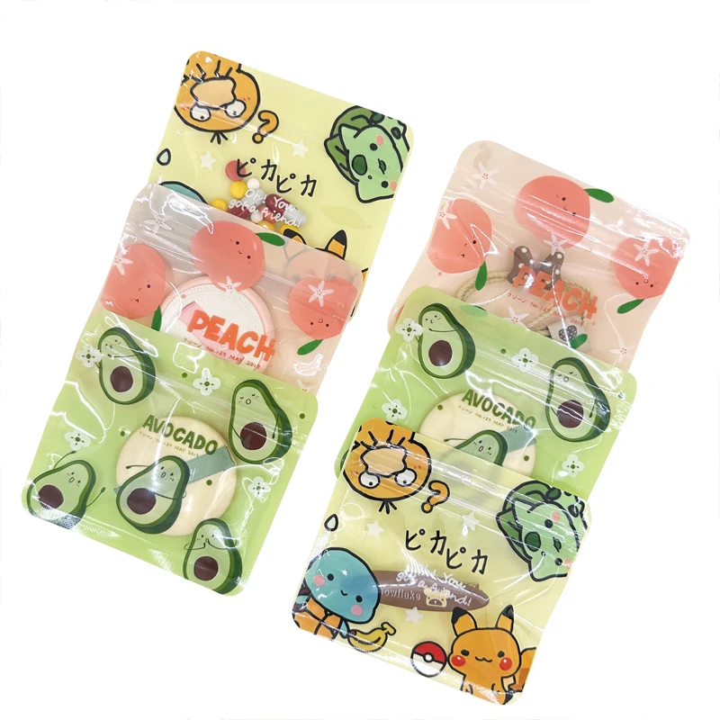 Little Girl Zipper Bags Small Clear Pouches Accessories Rubber Bands Cosmetics Beauty Makeup Candy Bag