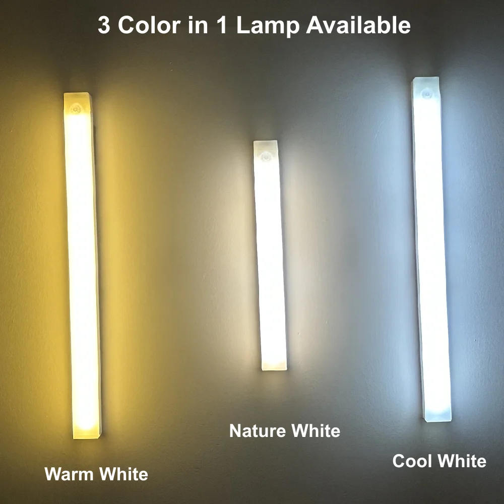 USB Rechargeable Motion Sensor LED Bar Light Induction Night Light Portable Long Strip Cabinet Lamp for Kitchen Bedside Wardrobe motion sensor light led cabinet light led light bar