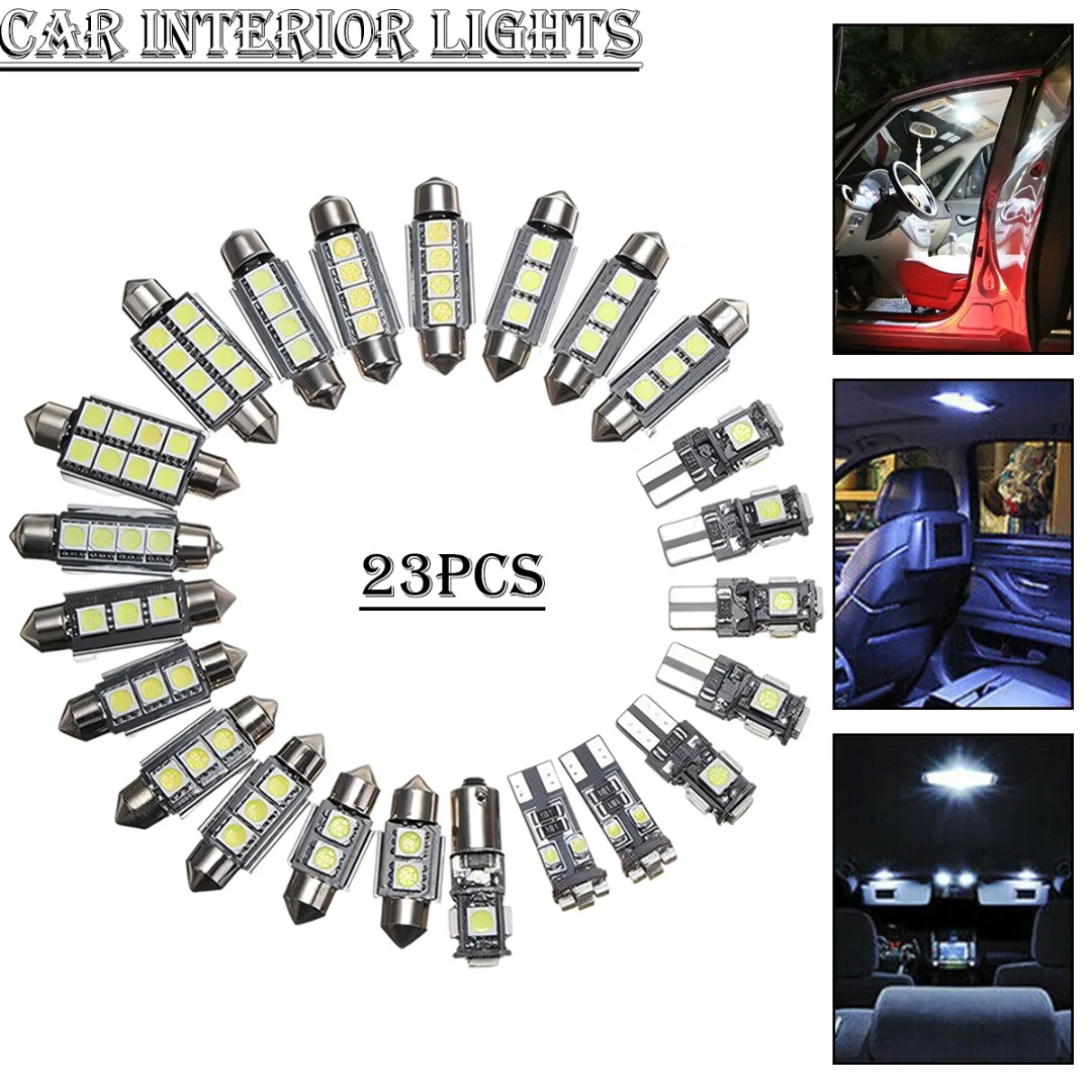 

Mayitr 23 PCS LED Bulb 31/36/39/42mm 12V COB 6500K White Car Interior Dome Reading Lights Trunk License Plate Lamp