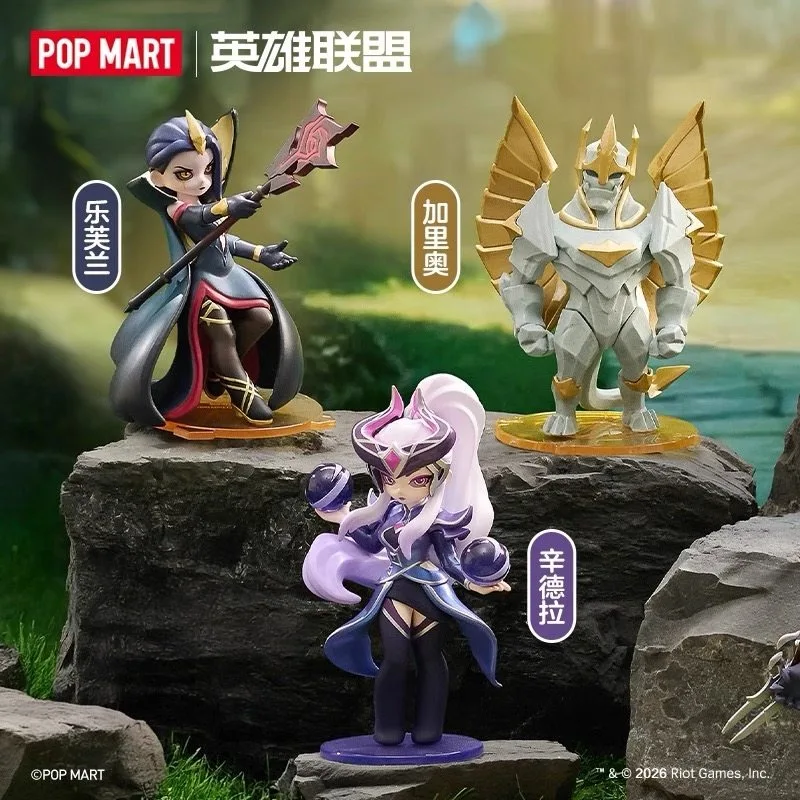 NEW POP MART League of Legends Mid Road Showdown Series Anime Figure Handheld Blind Box Home Decor Desktop Mystery Box Gift
