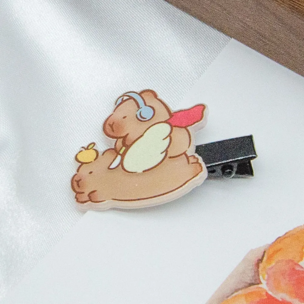 Gifts Acrylic Capybara Hairpin Waterproof Cute Cartoon Duckbill Clip Korean Style Sweet Animal Barrettes Party