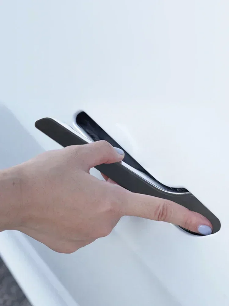 4 Teile/satz ABS Carbon Faser Auto Türgriff Wrap Abdeckung Aufkleber Zubehör Für Tesla Modell Y Starten Modell 3/Y/3 – Detail 14