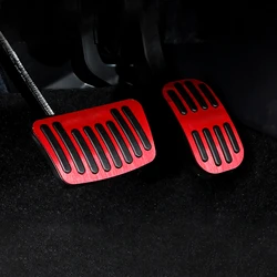 Non - Slip Car Fuel and Brake Pedal Covers with Enhanced Grip (Red)