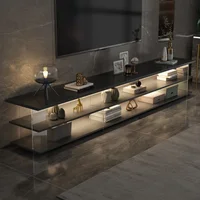 Floor Modern Tv Stand Ornaments Black Luxury Storage Display Table Tv Glass Minimalistic Fernseher Schrank Household Goods 1