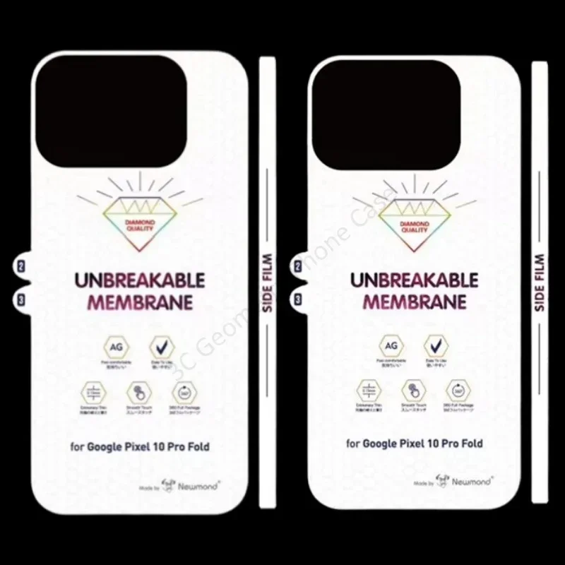 HD Matte Screen Protector, Unbreakable Membrane Soft Hydrogel Film, Front & Inner Hinge Cover