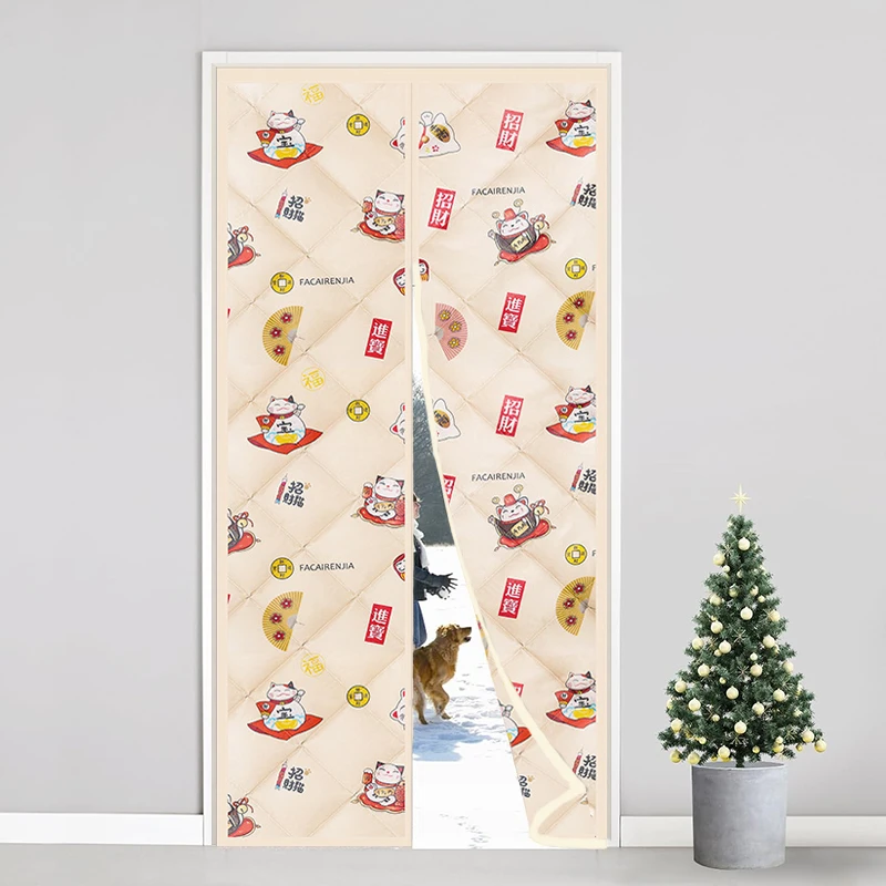 

New Winter Door Curtain Automatic Closing Magnetic Door Screen Anti Mosquito Thicken Wind-proof Doorway Curtain for Bedroom