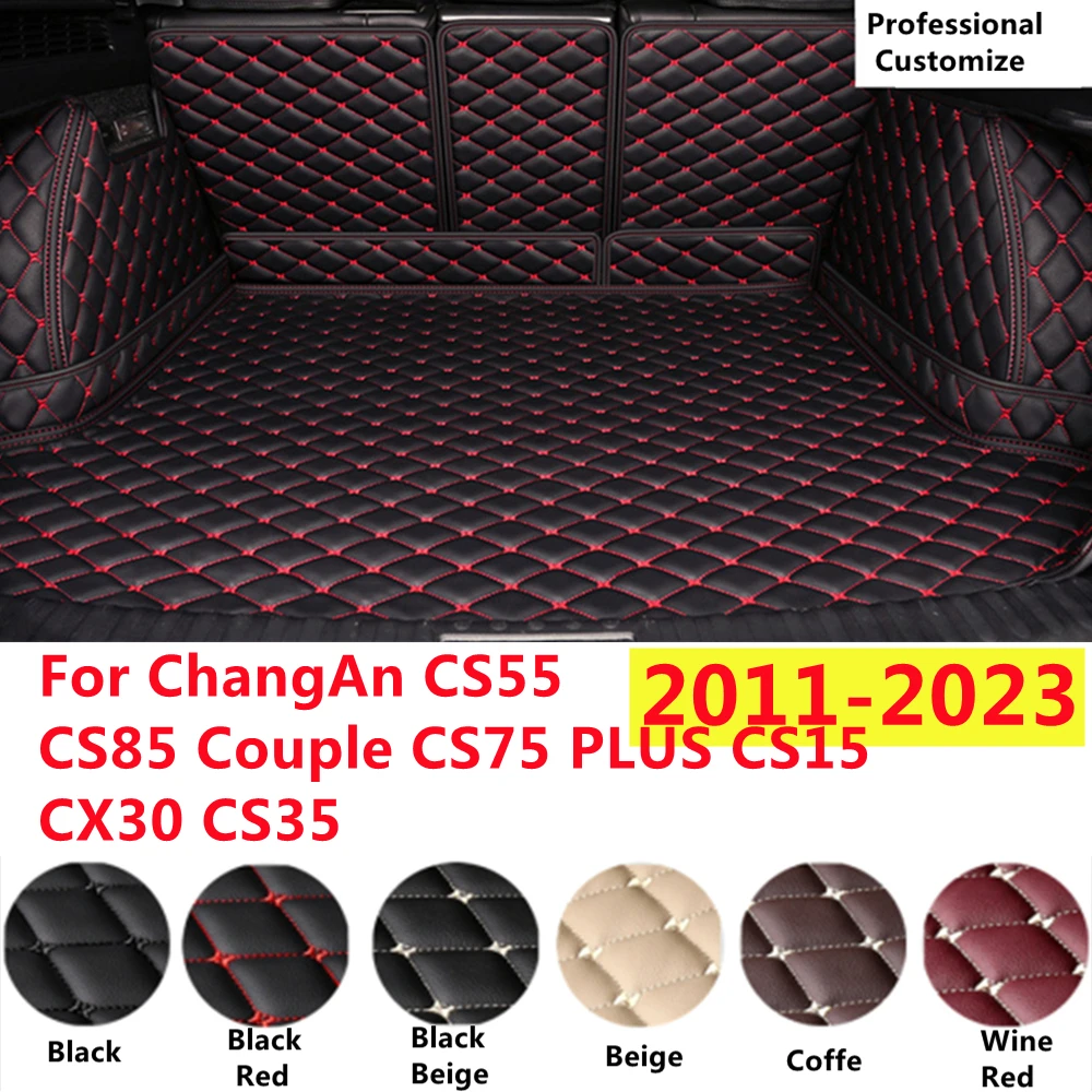 

SJ Custom Fit For ChangAn CS35 CS75 Plus CX20 CS15 CS55 CS85 Couple 12-23 Full Set Waterproof Car Trunk Mat Tail Boot Tray Liner