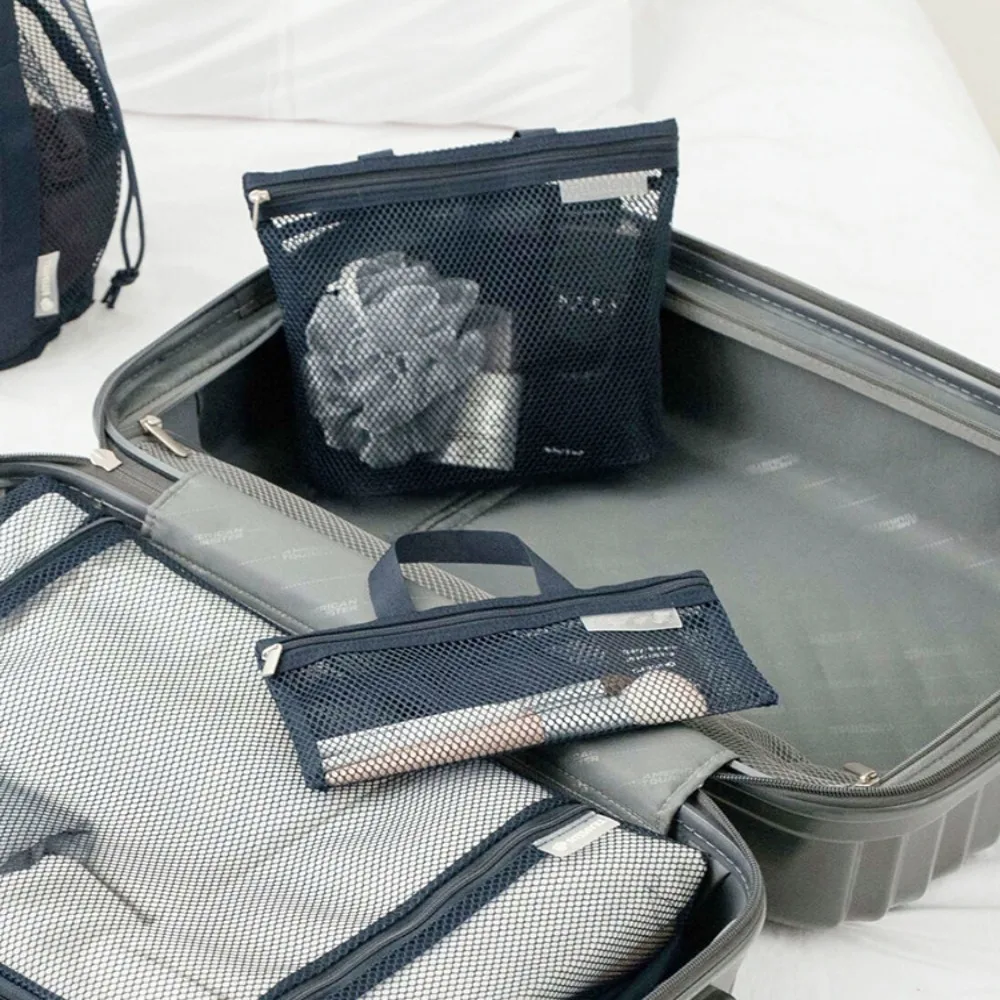 Description Picture 3 of itemMini Travel Grid Bag Portable Mesh Fabric Dacron Cosmetic Bag Toiletry Bag
